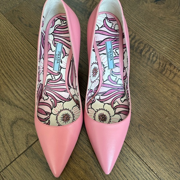 Prada Pink Stiletto Heels with Playful Inner Lining